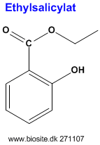 Strukturen af ethylsalicylat