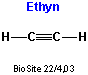 Strukturen af ethyn (acetylen)