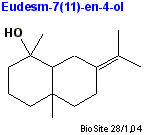 Strukturen af terpenen eudesm-7(11)-en-4-ol