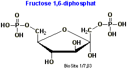 Strukturen af fructose 1,6-diphosphat