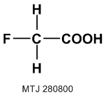 Strukturen af fluoreddikesyre