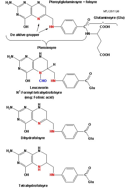 Strukturerne af forskellige folacinformer