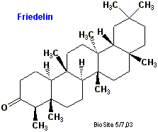 Strukturen af triterpenen friedelin