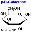Strukturen af monosaccharidet galactose