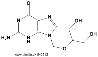 Strukturen af ganciclovir