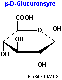 Strukturen af beta-D-glucuronsyre