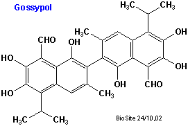Strukturen af gossypol