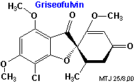 Strukturen af griseofulvin