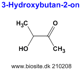Strukturen af 3-hydroxy-2-butanon