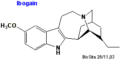Strukturen af alkaloidet ibogain