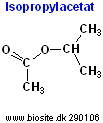 Strukturen af esteren isopropylacetat