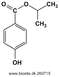 Strulturen af isopropylparaben