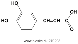Strukturen af kaffesyre