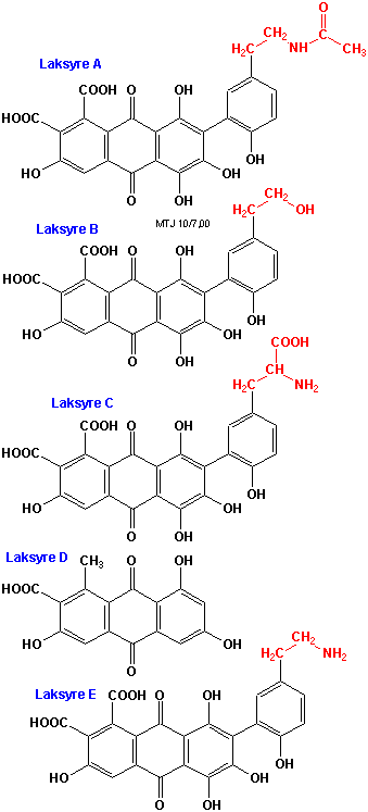 Den kemiske struktur af laksyrer