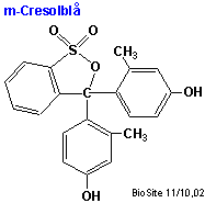 Strukturen af m-cresolblå