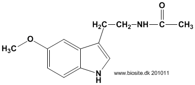 Strukturen af melatonin