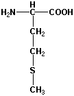 Strukturen af aminosyren methionin
