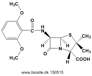 Strukturen af methicillin