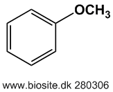 Strukturen af methoxybenzen