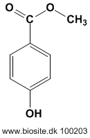 Strukturen af methylparaben