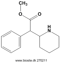 Strukturen af methylphenidat