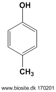 Strukturen af 4-methylphenol