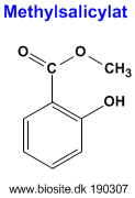 Strukturen af methylsalicylat