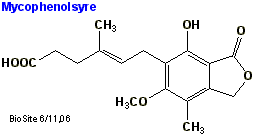 Strukturen af mycophenolsyre