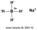 strukturen af natriumtetrahydridoborat(-1) eller natriumborhydrid