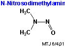 Strukturen af Nitrosodimethylamin