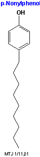 Strukturen af p-Nonylphenol