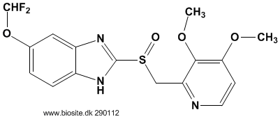 Strukturen af pantoprazol