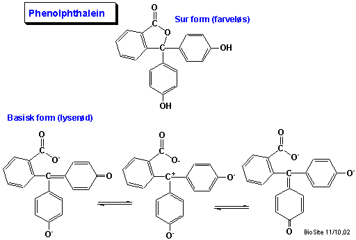 Strukturen af phenolphthalein