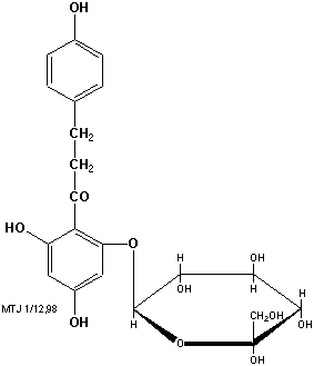 Strukturen af phloridzin