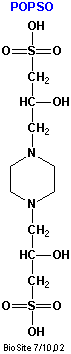 Den kemiske struktur af bufferen POPSO
