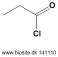 Strukturen af propionylchlorid