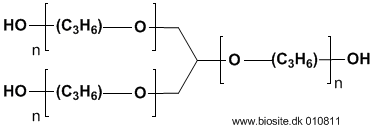Strukturen af propoxyleret glycerol