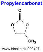 Strukturen af propylencarbonat