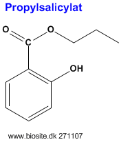 Strukturen af propylsalicylat