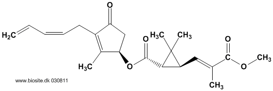 Strukturen af pyrethrin II