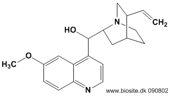 Strukturen af quinin