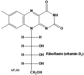 Den kemiske struktur af vitamin B2