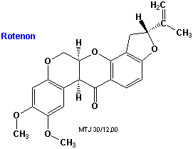 Den kemiske struktur af giftstoffet rotenon