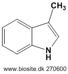 Strukturen af 3-methylindol (skatol)
