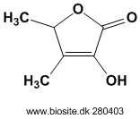 Strukturen af aromastoffet sotolon