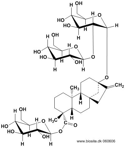 Strukturen af den sdt smagende diterpen - steviosid