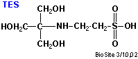 Den kemiske struktur af bufferen TES