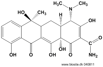 Strukturen af tetracyclin