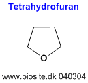 Strukturen af tetrahydrofuran