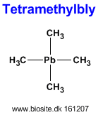 Strukturen af tetramethylbly